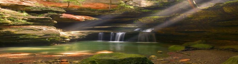 Creek with a waterfall